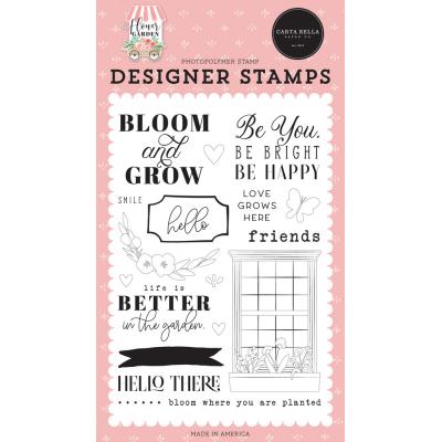 Carta Bella Flower Garden Clear Stamps - Bloom & Grow